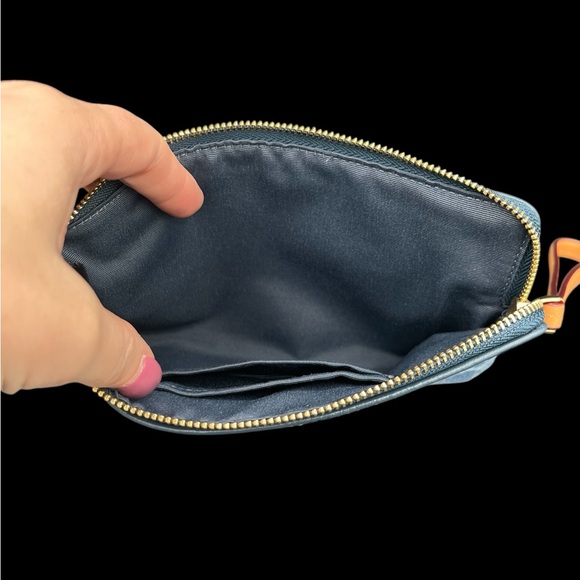 Coach Signature Medium Denim Zip Wristlet - Picture 4 of 6